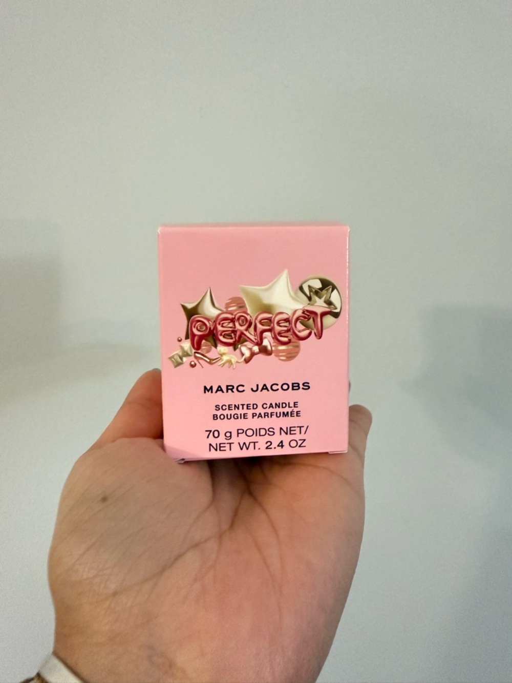 Marc Jacobs Pink 'Perfect' Scented Candle Box